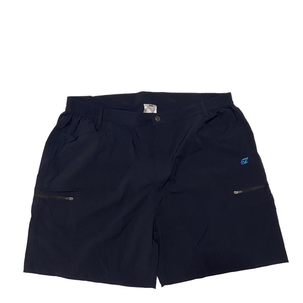 Men's Nylon Shorts‎ Size 2XL EZRUN  Blue Lightweight Athletic Shorts Zip Pockets